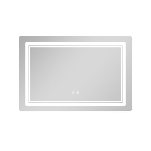 Дзеркало настінне Cardinal (CA2) 800х600 мм, прямокутне, з LED-підсвіткою Touch, антизапотіванням, димером, рег. темп. кольору (3000-6500K) Qtap QT0478C806048457 фото