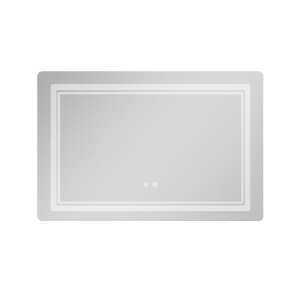 Дзеркало настінне Cardinal (CA2) 800х600 мм, прямокутне, з LED-підсвіткою Touch, антизапотіванням, димером, рег. темп. кольору (3000-6500K) Qtap QT0478C806048457 фото