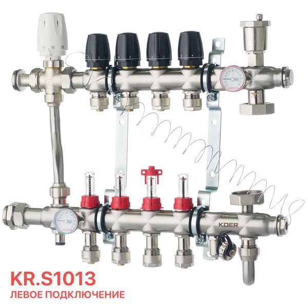 Колектор зі вбудованим змішув. вузлом KOER KR.S1013-4 1 "х4 SUS304 і євроконусами 3 / 4-16 (KR2947) 1c7c245d-ee3d-47a8-9a30-59b0a2d81e21 фото