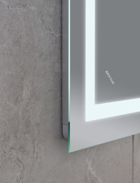 Дзеркало MIXXUS WARM MR02-80x60 з LED Touch, Anti-fog, димером, рег. яскравості, годинником (MI6004) 29f9b78d-b8f4-4ee6-870e-602887f8152d фото