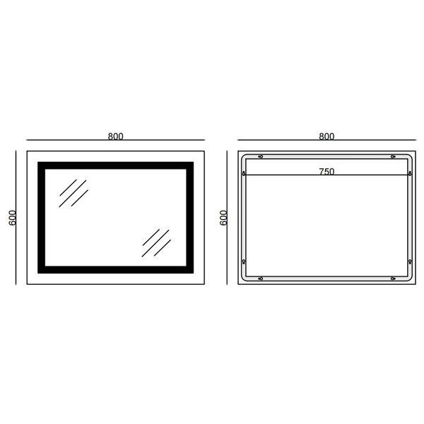 Дзеркало MIXXUS WARM MR02-80x60 з LED Touch, Anti-fog, димером, рег. яскравості, годинником (MI6004) 29f9b78d-b8f4-4ee6-870e-602887f8152d фото