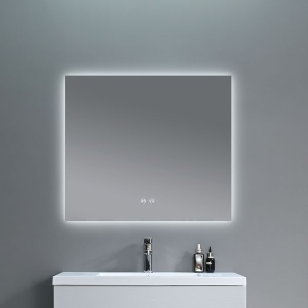 Дзеркало настінне Taurus (TA1) 1200&times;800 мм, прямокутне, з LED-підсвіткою Touch, антизапотіванням, димером, рег. темп. кольору (3000-6500K) Qtap QTTAU120080048958 фото