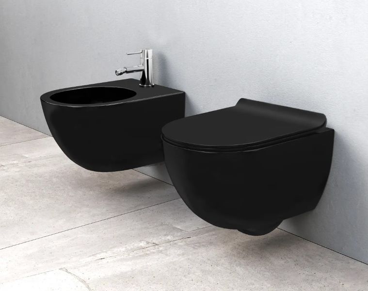 Підвісне біде REA CARLO MINI BLACK MATT * REA-C9901 фото