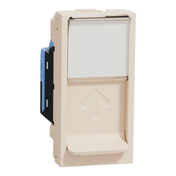 Розетка Schneider Electric Unica New комп'ютерна RJ45 кат.6 UTP, бежевий NU341444 фото