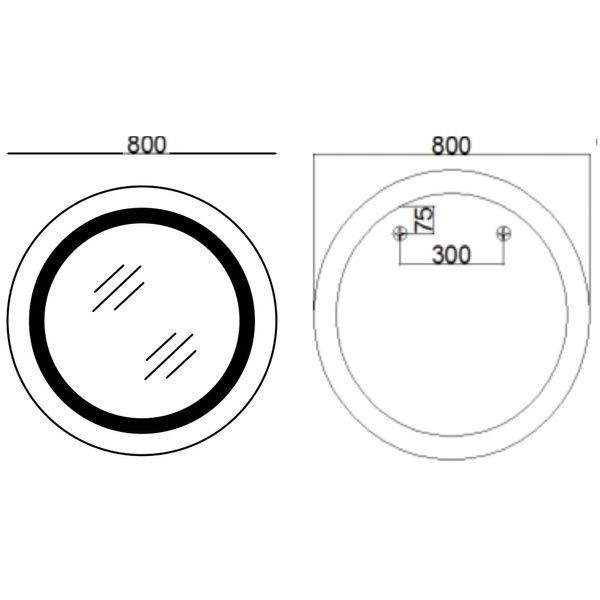 Дзеркало MIXXUS PLAIN MC02-80-CASE з LED Touch, Anti-fog, димером, рег. яскравості, годинником (MI7158) a79a2aa0-b661-4e63-a0ee-e360513f540a фото