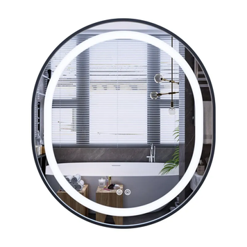 Дзеркало MIXXUS PREMIUM ELLIPSE MV05-80x70-REVERSE BLACK з LED Touch, Anti-fog, димером (3-6,5kK) (MP6646) ec42263f-20d0-401b-b032-2e81b973ca8d фото