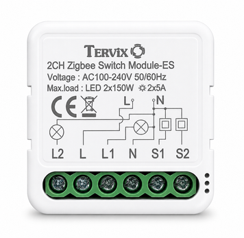 433421 Розумний вимикач Tervix Pro Line WiFi Switch (2 клавіші) 4074 фото