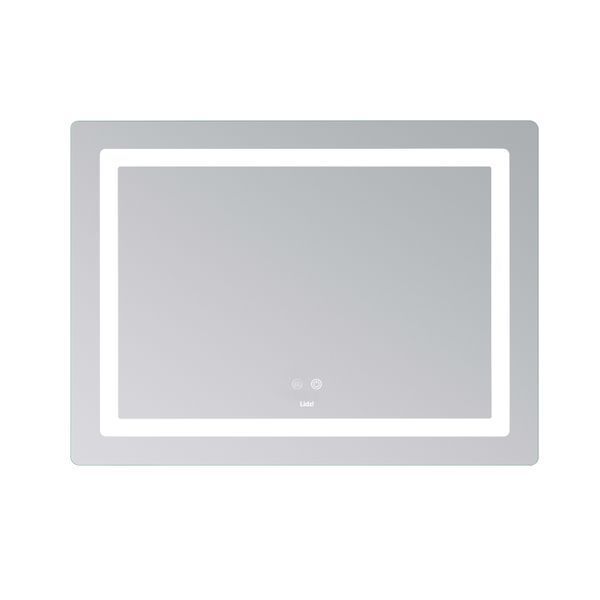 Дзеркало настінне Kubis (KU2) 900х700&nbsp;мм, прямокутне, з LED-підсвічуванням Touch, антизапотіванням, димером, рег. яскравості Lidz LD78LF904907048452 фото