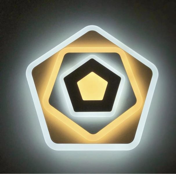 Світильник настінно-стельовий LED LineF 2261-250 WT білий п'ятикутний &Oslash; 25 см матовий розсіювач 2261-250 WT фото