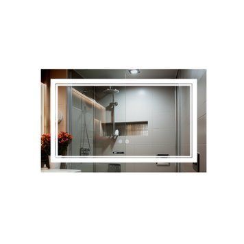 Дзеркало настінне Cardinal (CA1) 800х500 мм, прямокутне, з LED-підсвіткою Touch, антизапотіванням, димером, рег. темп. кольору (3000-6500K) Qtap QT0478C8050 фото