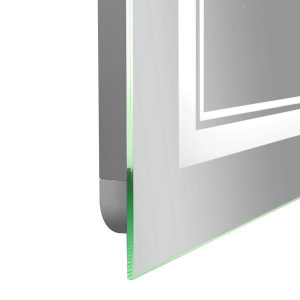 Дзеркало настінне Cardinal (CA1) 800х500 мм, прямокутне, з LED-підсвіткою Touch, антизапотіванням, димером, рег. темп. кольору (3000-6500K) Qtap QT0478C8050 фото