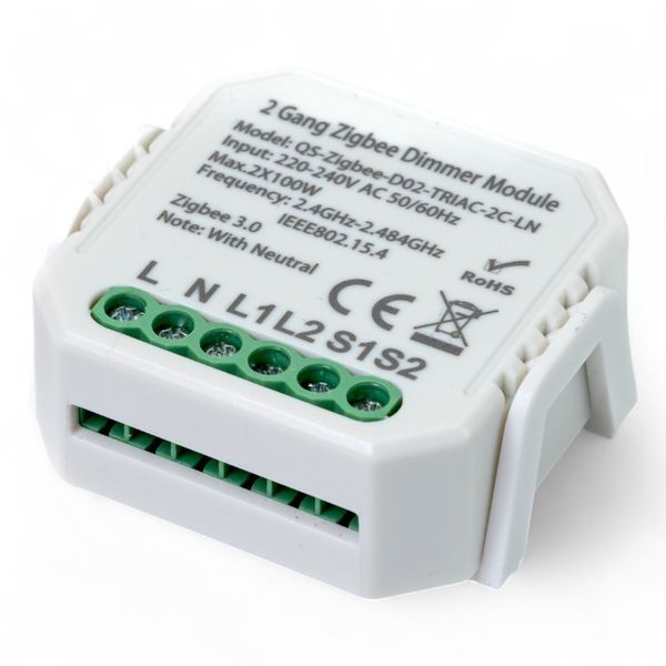 436121 Розумний вимикач - регулятор Tervix Pro Line ZigBee Dimmer (2 клавіші) 4091 фото