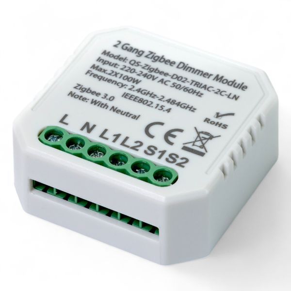 436121 Розумний вимикач - регулятор Tervix Pro Line ZigBee Dimmer (2 клавіші) 4091 фото