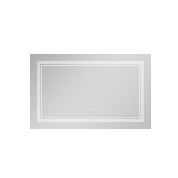 Дзеркало настінне Cardinal (CA1) 700х500 мм, прямокутне, з LED-підсвіткою Touch, антизапотіванням, димером, рег. темп. кольору (3000-6500K), Qtap QT0478C5070 фото
