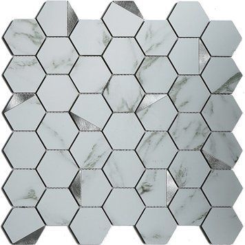 Мозаїка Mozaico De Lux Cl-Mos CCLAYRK23022 Super White Metal 30х29,8 см 547391 фото