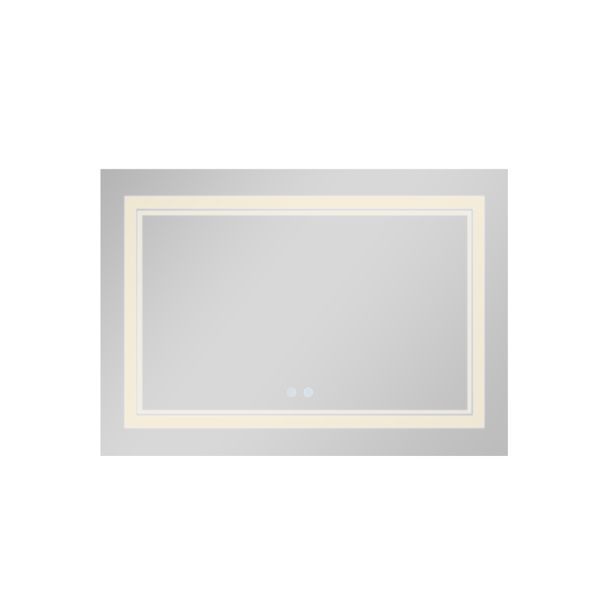 Дзеркало настінне Cardinal (CA1) 1200х800 мм, прямокутне, з LED-підсвічуванням Touch, антизапотіванням, диммером, рег. темп. кольору (3000-6500K) Qtap QT0478C12080 фото