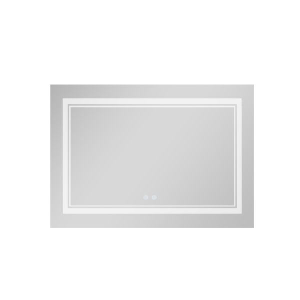 Дзеркало настінне Cardinal (CA1) 1200х800 мм, прямокутне, з LED-підсвічуванням Touch, антизапотіванням, диммером, рег. темп. кольору (3000-6500K) Qtap QT0478C12080 фото