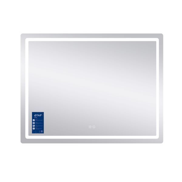Дзеркало настінне Mideya (MI2) 1200х800 мм, прямокутне, з LED-підсвіткою Touch, антизапотіванням, димером, рег. яскравості Qtap QT2078F12080 фото