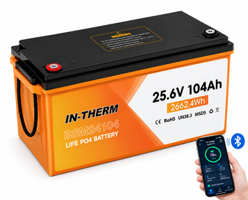 Акумулятор IN-THERM/BLUESUN LiFePO4 25.6 V 104 Ah 2662.4 Wh з Bluetooth 3083787412 фото