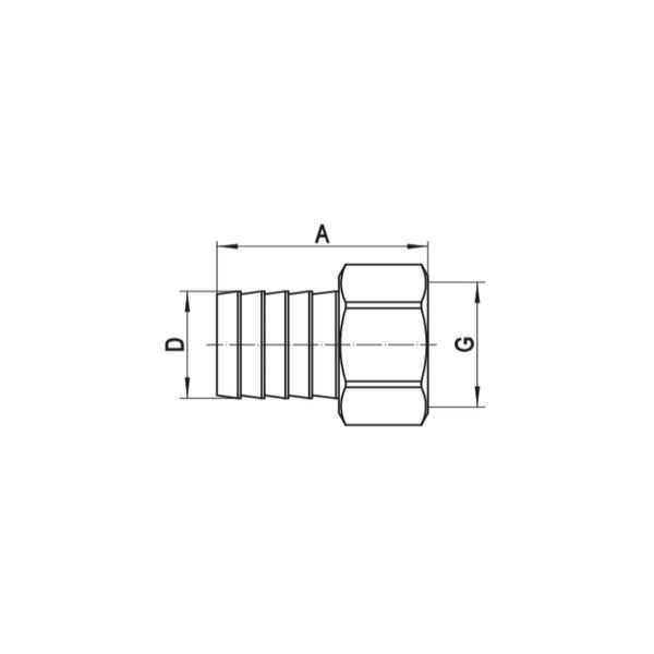 Штуцер для приєднання шланга Koer KF.U06F-20 - 1/2"x20mm F (KR3340) ecdb2650-8021-4d5f-9061-5fae3c92a4d5 фото
