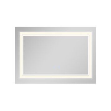 Дзеркало настінне Cardinal (CA1) 800х600 мм, прямокутне, з LED-підсвіткою Touch, антизапотіванням, димером, рег. темп. кольору (3000-6500K) Qtap QT0478C8060 фото