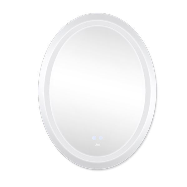 Дзеркало настінне Vida (VI1) 700х500 мм, овальне, з LED-підсвічуванням Touch, антизапотіванням, димером, рег. яскравості Lidz LD78LF5070 фото