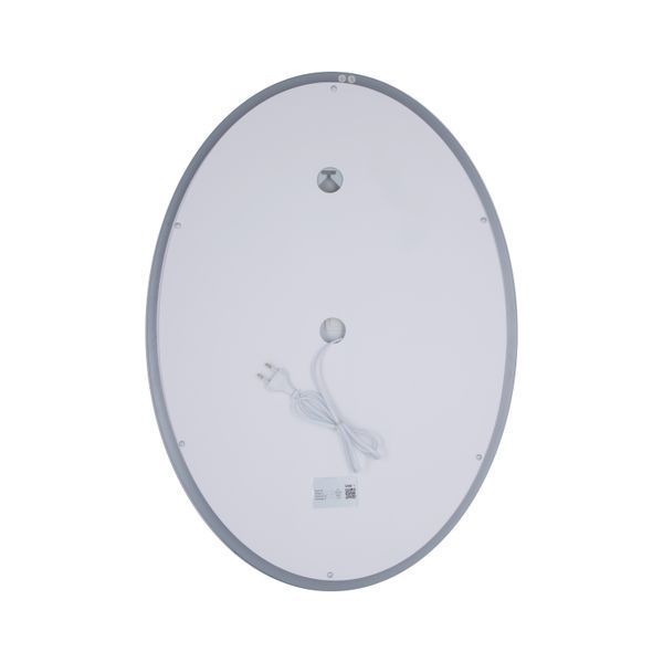 Дзеркало настінне Vida (VI1) 700х500 мм, овальне, з LED-підсвічуванням Touch, антизапотіванням, димером, рег. яскравості Lidz LD78LF5070 фото